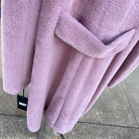 NWT Ladies Sz Large DKNY Plush Pink Outerwear/Coat - Picture 6 of 16